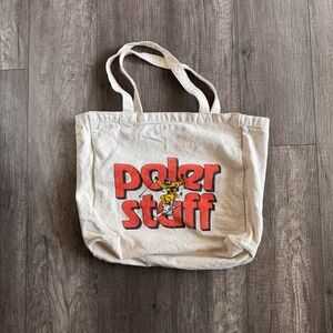 Vintage Poler Tote Bag Beige